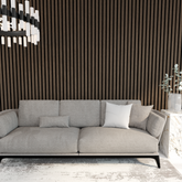 Acoustic Slat Panel - Smoked Walnut